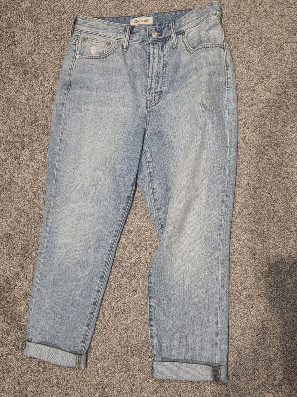 Madewell Curve Perfect Vintage Light Wash Straight Leg Jeans